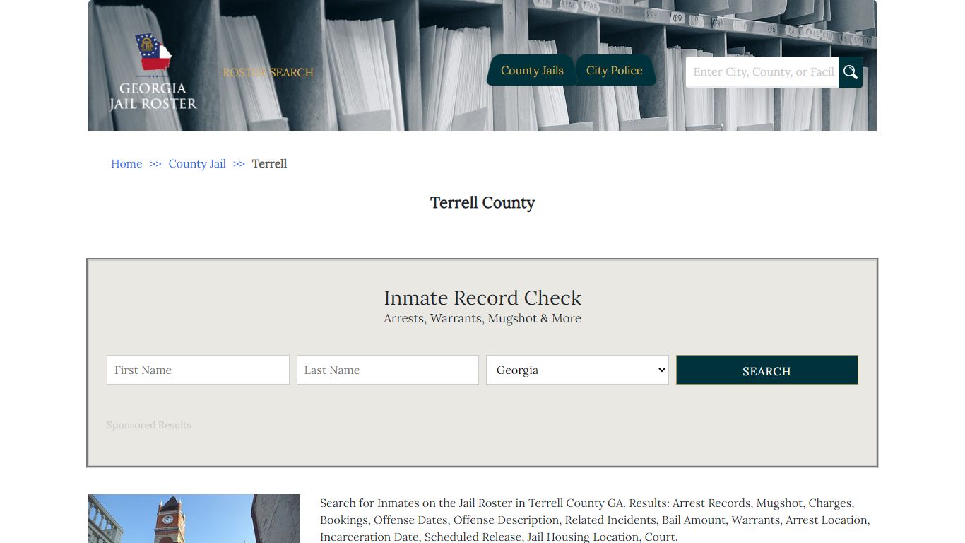 Terrell County - Georgia Jail Inmate Search