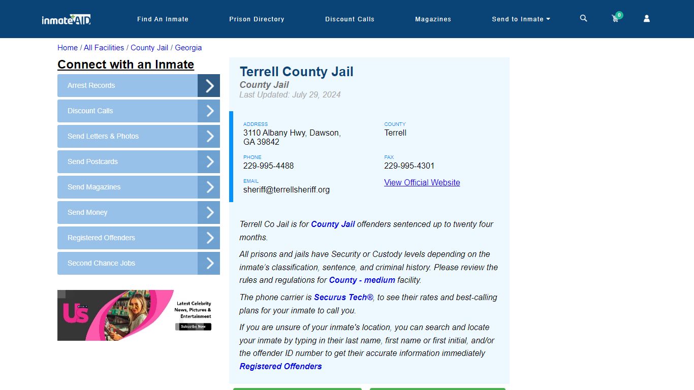 Terrell County Jail - Inmate Locator